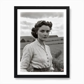 Woman In A Field Art Print