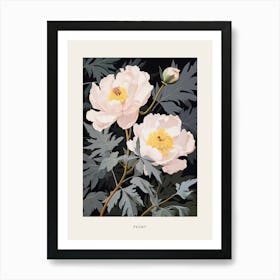 Flower Illustration Peony 2 Poster Art Print