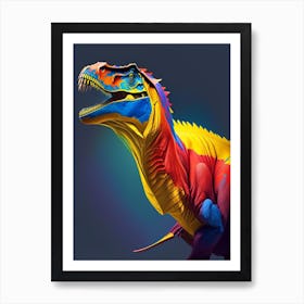 Gorgosaurus 1 Primary Colours Dinosaur Art Print