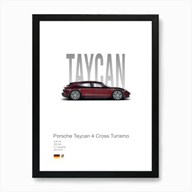 Taycan 4 Cross Turismo Porsche Art Print