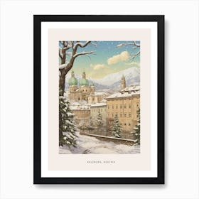 Vintage Winter Poster Salzburg Austria 1 Poster