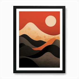Volcanic Abstract Minimalist 8 Art Print