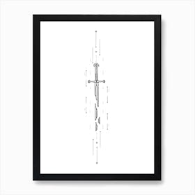 Lord Of The Rings Narsil Art Print