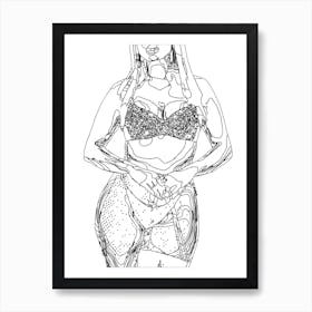 Abstract Geometric Sexy Woman (30) Art Print