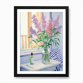 A Vase With Lavender, Flower Bouquet 4 Art Print