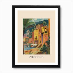 Portofino Italy 4 Vintage Travel Poster Poster