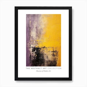 Lilac And Yellow Abstract Painting 1 Exhibition Poster Art Print