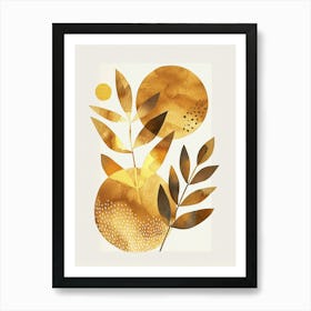 Golden Leaves 33 Art Print