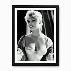 French Actress Brigitte Bardot Portrait Classic Art Print