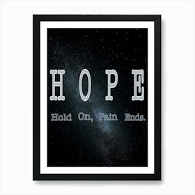 H.O.P.E. starry night Art Print