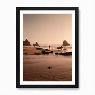Surf Boards At The Coast Art Print