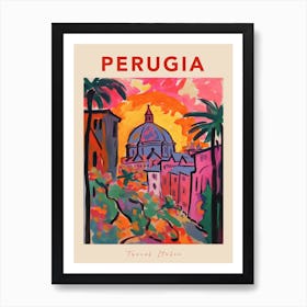 Perugia Italia Travel Poster Art Print