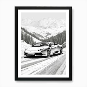 Lamborghini Huracan Tropical  4 Art Print