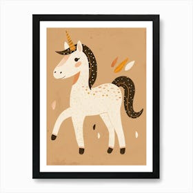 Muted Pastels Unicorn Galloping 2 Art Print