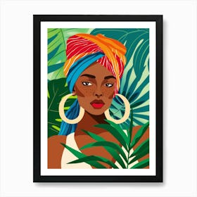 African Woman In A Turban 28 Art Print