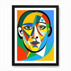 Abstract Portrait Of A Man 2 Art Print