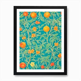 Blood Orange 1 Vintage Botanical Fruit Art Print