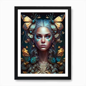 Butterfly Woman Art Print