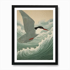 Ohara Koson Inspired Bird Painting Common Tern 4 Art Print