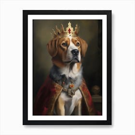 King Beagle 2 Art Print