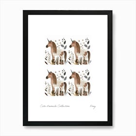 Cute Animals Collection Pony 4 Art Print