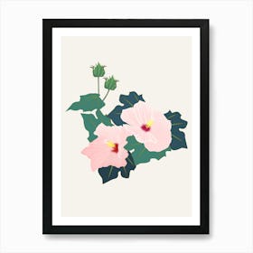 Pink Hibiscus Art Print