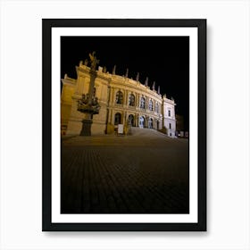 Night Scene Of A City At Night Art Print