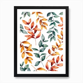 Leaves Watercolor Art Print