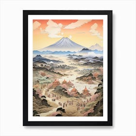 Shikoku Pilgrimage In Shikoku, Ukiyo E Drawing 2 Art Print