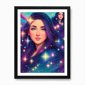 Fantasy Starry Night Art Print