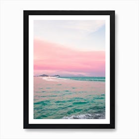 Langkawi Beach, Langkawi Island, Malaysia Pink Photography 1 Art Print