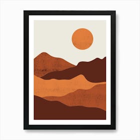 Desert Landscape Canvas Print Art Print