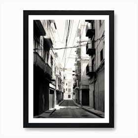 Malaga, Spain, Black And White Photography 3 Art Print