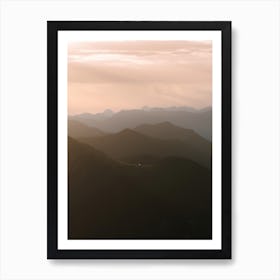 Mountain Layer Sunrise Art Print