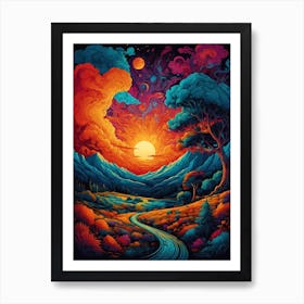 Psychedelic Painting 13 Art Print