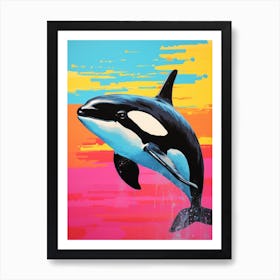 Pop Art Orca Whale 1 Art Print