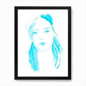 Blue Girl Art Print