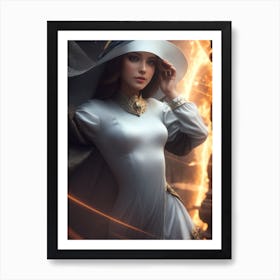 Mysterious Woman Art Print