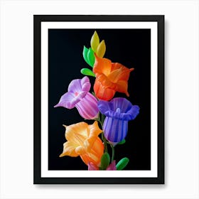 Bright Inflatable Flowers Aconitum 2 Art Print