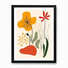 Abstract Flowers 97 Art Print