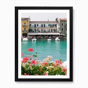 Blue Lake In Tuscany Italy Art Print