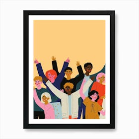 Group Of People Celebrating Art Print