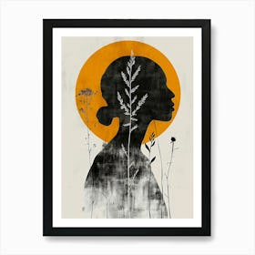 Silhouette Of A Woman 5 Art Print