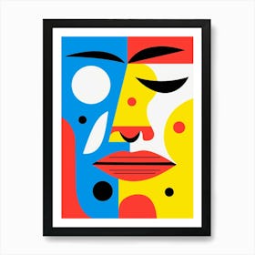 Geometric Face Shape 4 Art Print