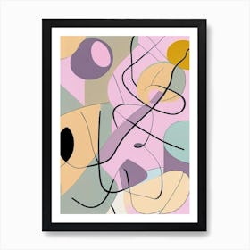 Abstract Electromagnetism Musted Pastels Art Print