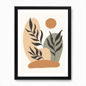 Abstract Botanical Boho  Art Print