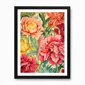 Peonies Wallpaper 3 Art Print