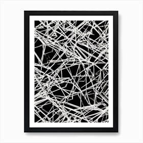 Abstract Black And White Pattern 1 Art Print