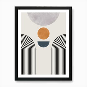 Circles and lines 14 1 Art Print