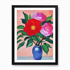 Camellia  Matisse Style Flower Art Print